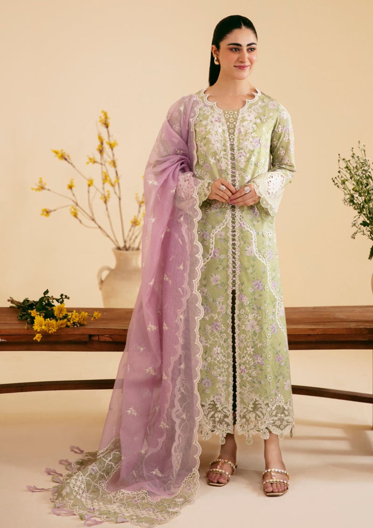 Lawn Collection - Qalamkar - Qlinekari 24 - SQ#10 - VEHJA