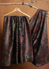 Pashmina Zari Jamawar Shawl D#01 - Black