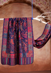 Pashmina Zari Jamawar Scarf D#01 - N Blue