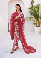 Lawn Collection - Farasha - Printed Essentials - Jasmine Rose