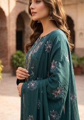 Winter - Rubaaiyat - Pashmina Embroidered 26 - D#08 - Green