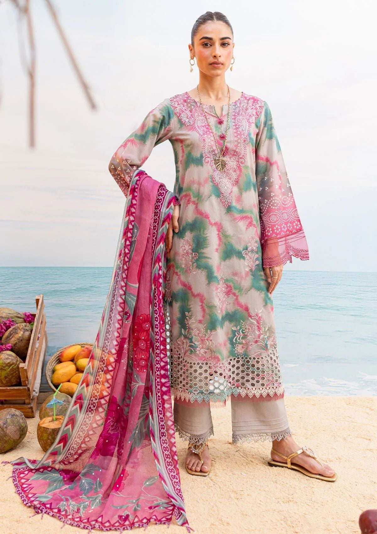 Lawn Collection - Nureh - Gardenia - Embroidered 24 - NS#137