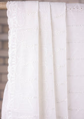 Embroidered Lawn Summer Shawl D#38 - White 1