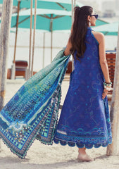 Lawn - Farah Talib Aziz - Luxury Unstitched - FTL25#06 - Beryl Deep Blue