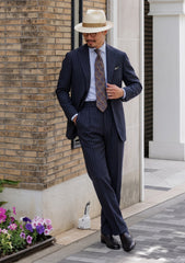Carlo Barbera Riserva Superfine Exclusive Wool Fabric - Blue