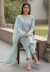 Lawn - Rubaaiyat - R Prints 26 - D#213 - Mint Green