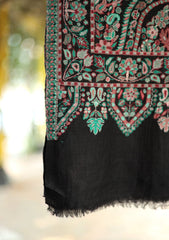 Pashmina Jamawar Shawl D - 52 - Black