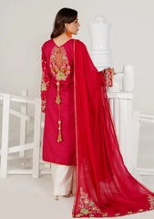 Lawn - Abeer Rasheed - Laal - Luxury 26 - Cherry Red