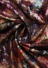Italian 3D Scecoin Printed Silk - ASPL#145