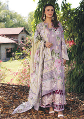 Lawn Collection - Elaf Premium - Print Chikankari - EPC24#03 - A - LILAC L’AMOUR