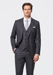 Loro Piana Wish 15 Micron Wool Super 170's Fabric - R Grey