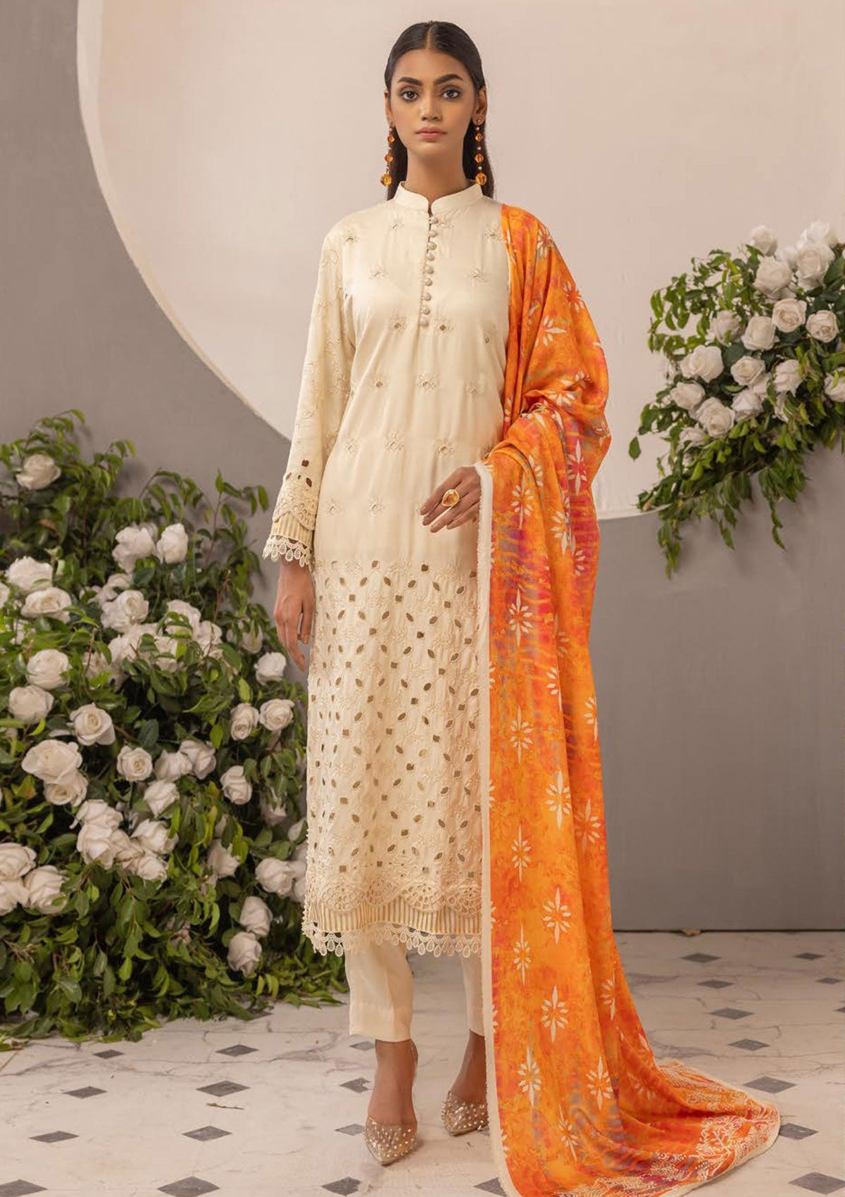 Winter Collection - Mahee's - Exclusive- Embroidered Sateen Marina - MEM#09