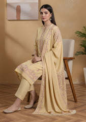 Winter - Riwaj - Embroidered Karandi Suit  - D#04 - Golden