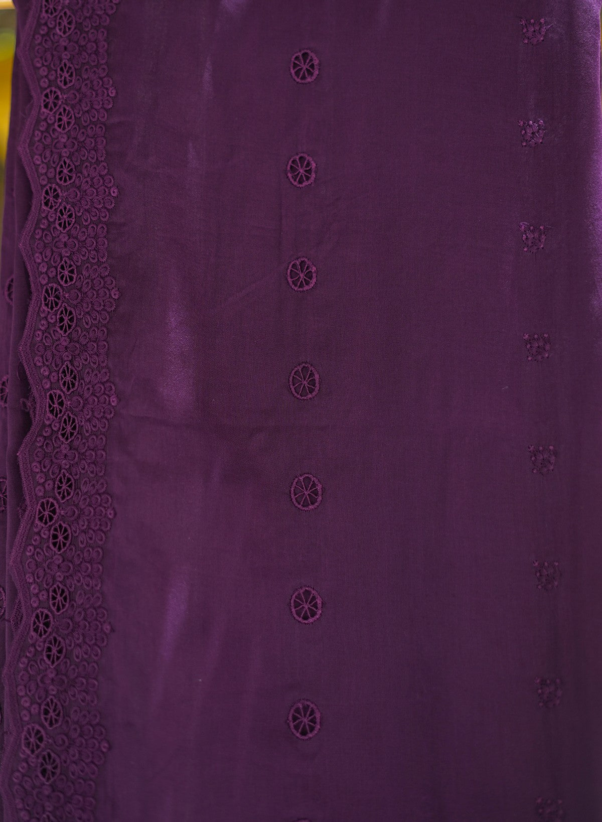 Lawn Embroidered Shawl D - 32 - D Purple