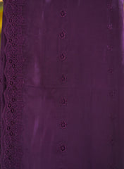 Lawn Embroidered Shawl D - 32 - D Purple