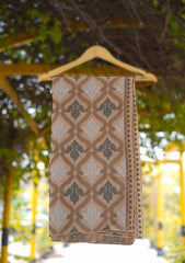 Swiss Lawn Ari Work Shawl D - 17 - L Brown