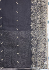 Embroidered Lawn Summer Shawl D#71 - Black