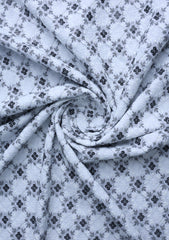Elite Men Embroidered Sequence Viscose Fabric - B White