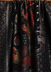 Pashmina Zari Jamawar Shawl D#02 - Black