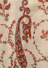 Pashmina Kashmiri Work Scarf D - 12 - Fawn