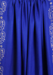 Pashmina Needle Work Jaaldar Shawl D#08 - R Blue