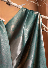 Silk Zari Jamawar Shawl D#44 - D Green