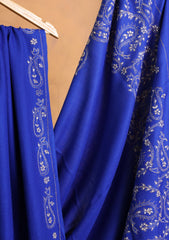 Pashmina Needle Work Jaaldar Shawl D#08 - R Blue