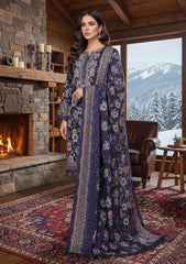 Winter - Riwaj - Printed Marina - 3 Pcs - Wool Shawl 25 - D#35