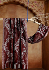 Pashmina Jamawar Scarf D#65 - Maroon