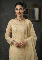 Formals - Riwaj - Fancy 26 -  Ari & Mukesh Work - 2 Pcs - D#01 - D Yellow