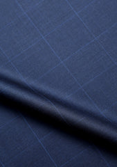 Drago Biella Fine Super 130's Wool Fabric - Blue 2