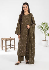 Winter - Rubaaiyat - Pashmina Embroidered 26 - D#04 - Mehndi