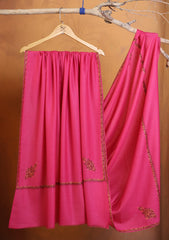 Pashmina Kashmiri Border Shawl D#160 - SH Pink