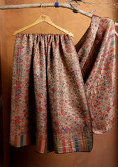 Pashmina Zari Jamawar Shawl D#14 - Brown