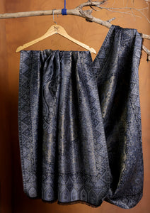 Pashmina Zari Jamawar Shawl D#19 - Grey