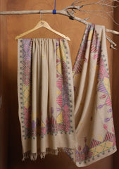 Pashmina Needle Work Shawl D#21 - Skin