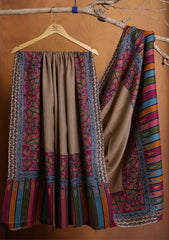 Pashmina Kalamkari Needle Work Shawl D#02 - Purple