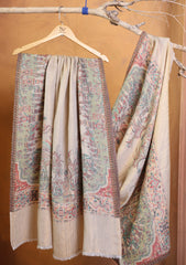 Pashmina Zari Jamawar Shawl D#225 - Skin