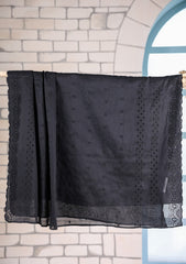 Embroidered Lawn Summer Shawl D#59 - Black