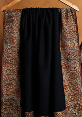 Pashmina Kashmiri Border Shawl D#131 - Black
