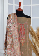 Winter - Riwaj - Pashmina Embroidered Suit - Edit 25 - D#02 - L Brown