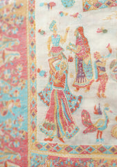 Pashmina Kani Jamawer Scarf D - 51 - White