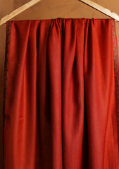 Pashmina Embroidered Border Shawl D#216 - Rust