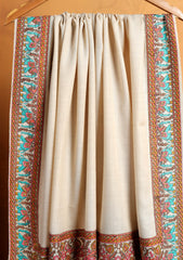 Pashmina Embroidered Border Shawl D#227 - Skin