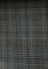 Tweed Selvage Check Woollen Fabric - L Grey
