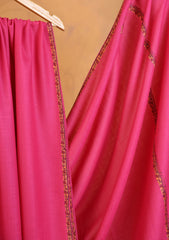 Pashmina Kashmiri Border Shawl D#160 - SH Pink