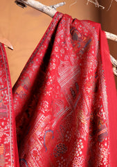 Pashmina Zari Jamawar Shawl D#118 - Red