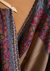 Pashmina Kalamkari Needle Work Shawl D#02 - Purple