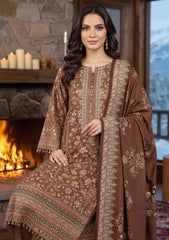 Winter - Riwaj - Printed Marina - 3 Pcs - Wool Shawl 25 - D#38