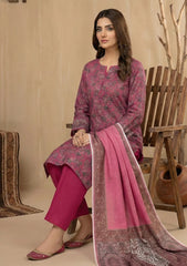 Winter - Rubaaiyat - D Prints - Marina 26 - Wool Shawl - RPM#13 - P Pink